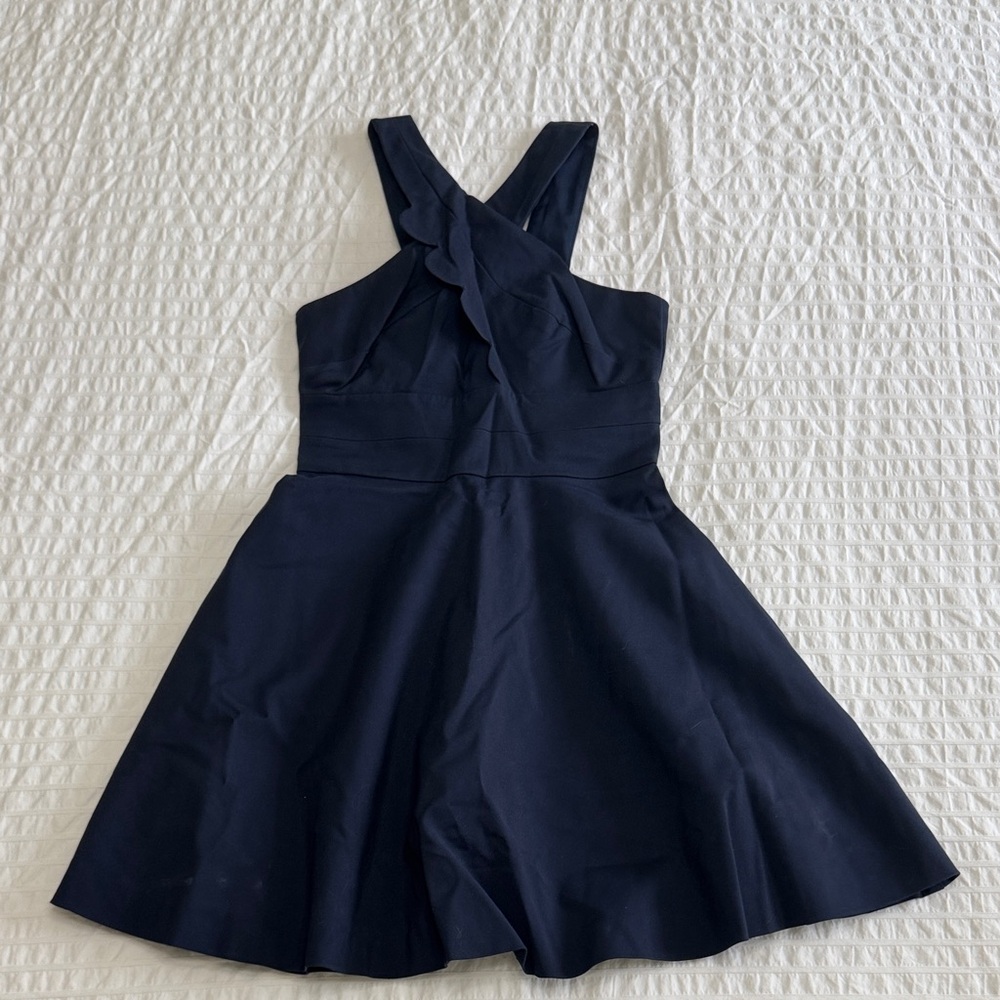 A|X Armani Exchange Navy Zip-Front Dress